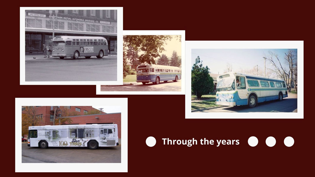 StarTran buses through the years