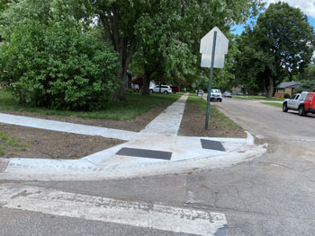 New curb ramps installed
