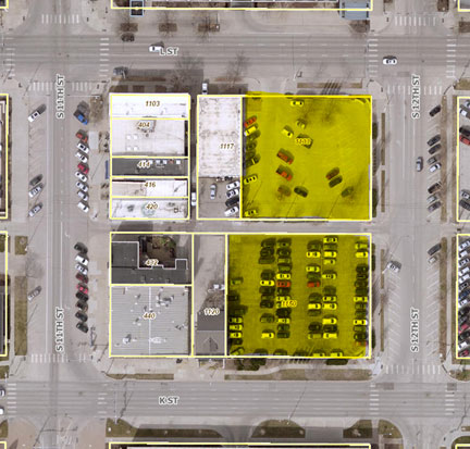 FMNE Insurance lots are located west of 12th Street between “L” and “K” Streets