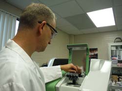 Sample testing at the Sanitary Engineering Analytical Laboratory
