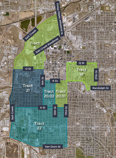 Map of current work area
