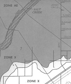Floodplain designation "zones"