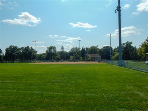 Elks ball field has an irrigated outfield and is one of Lincoln's gold level ballfields.