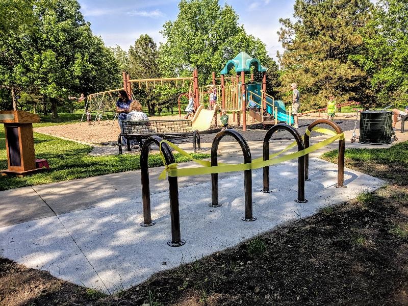 Bishop Heights Park playground at the 2018 dedication.