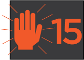 Illustration showing pedestrian flashing hand signal with count-down timer