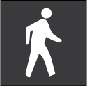 Illustration showing signal indicating pedestrians may proceed with caution