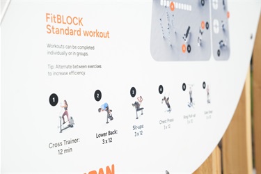 FitBLOCK Standard Workout signage