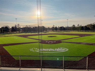 View of field from stands. November 2023