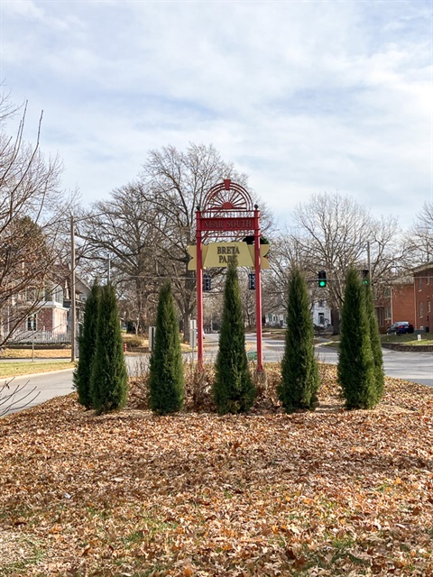Tall, red sign read's 