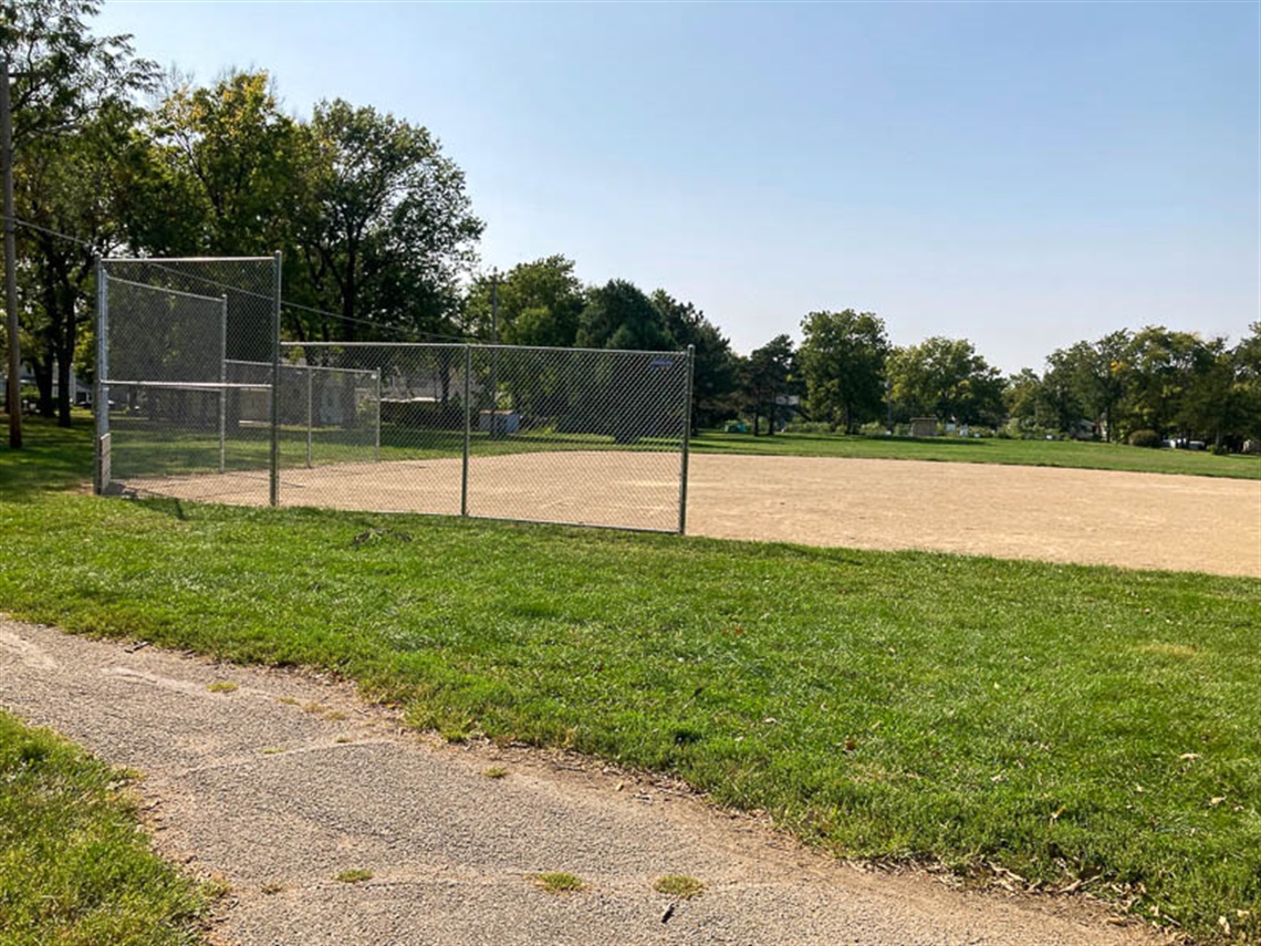 A baseball diamond located in Peter Pan Park.