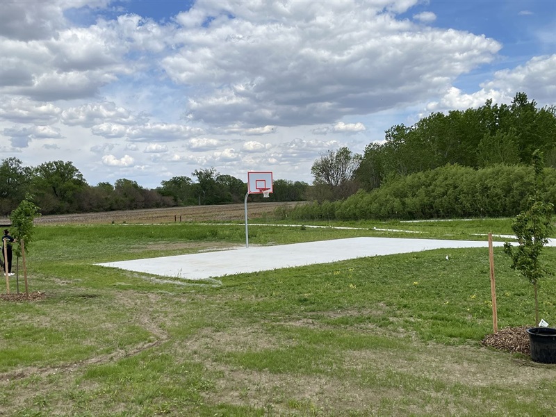 Basketball court at Prairie Village park