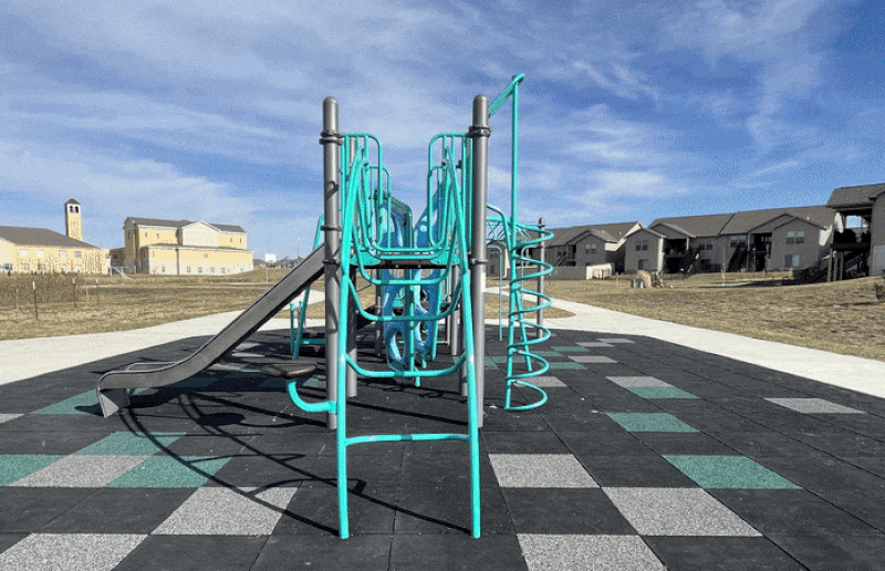 Rotating around the playground at Sue Krueger Park to show it from all sides 