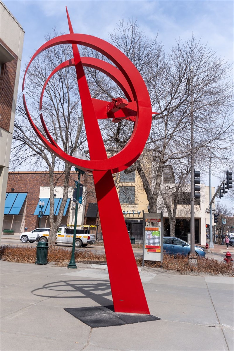 Two red circles overlap on top of a spike that extends out of the ground