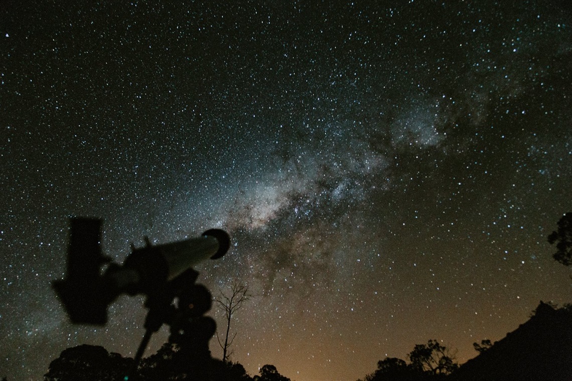 Telescope and nigh sky