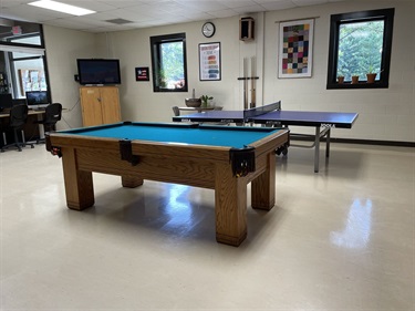 The game room at Easterday Rec Center
