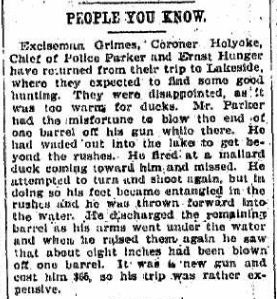 Newspaper clipping with headline 'People You Know'