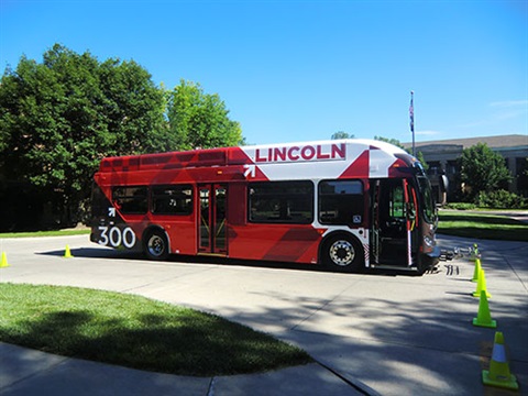 Photograph of alternatively fueled bus