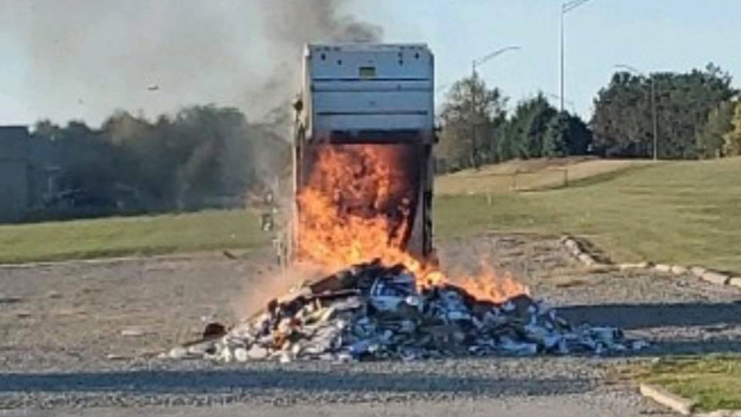 Inappropriately disposed of fireworks can start fires in refuse trucks. Soak them before throwing them in your trash.