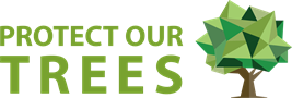 Protect our trees, Love our trees logo. Lincoln Parks and Recreation
