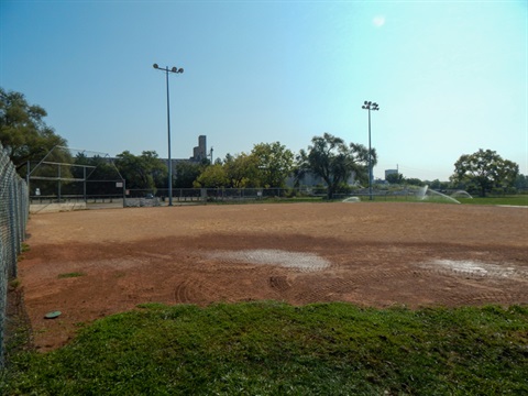 The infield of Sawyer Snell ball field.