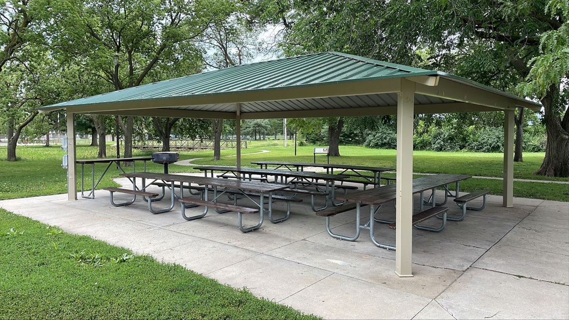 An open shelter located inside Seng Park