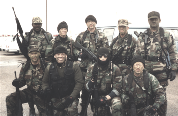 Nine members of the 1989 SWAT Team