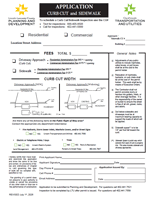 Curb Cut and Sidewalk Permit Application
